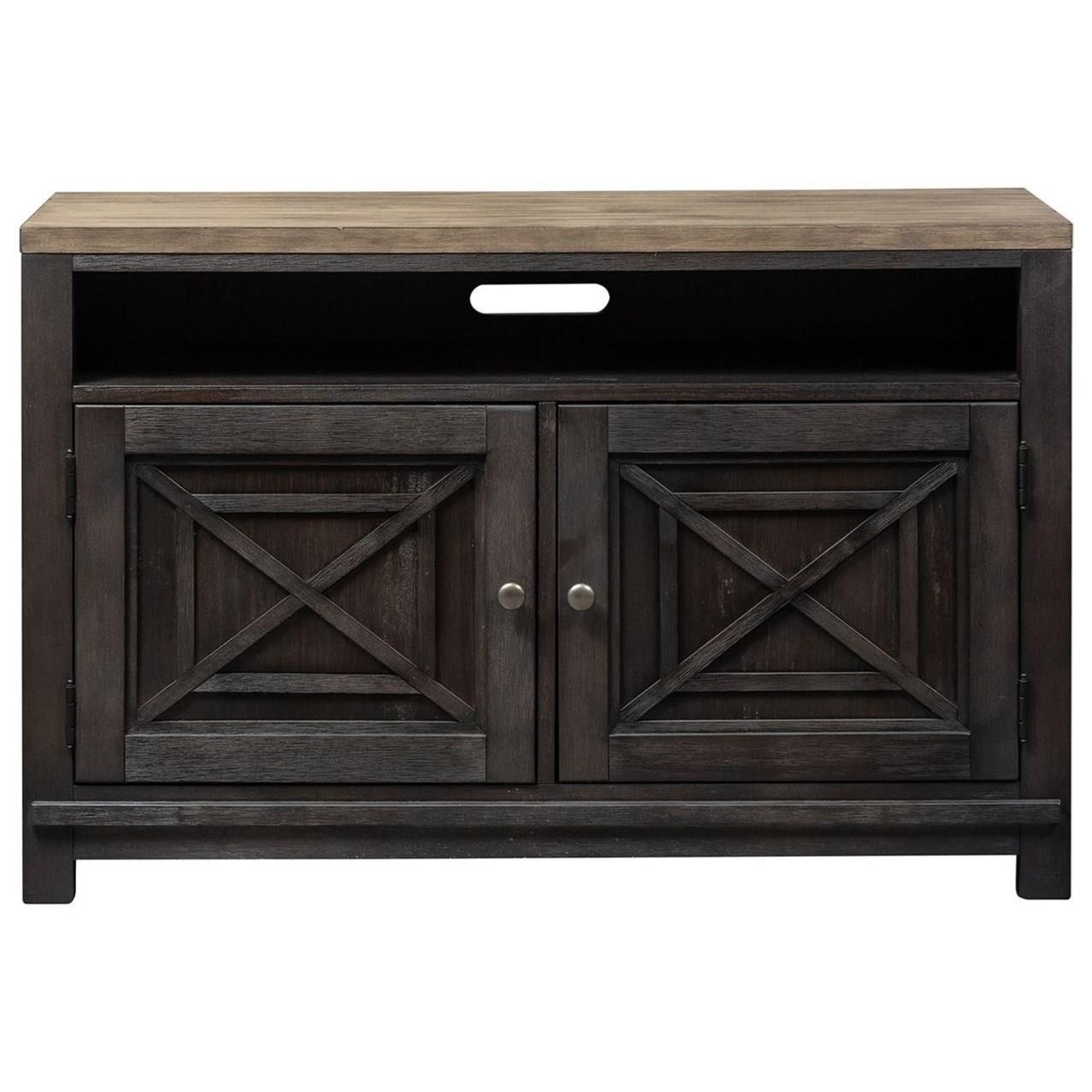 Liberty Furniture Heatherbrook Transitional 46 Inch TV Console with 2 Doors Wayside Furniture